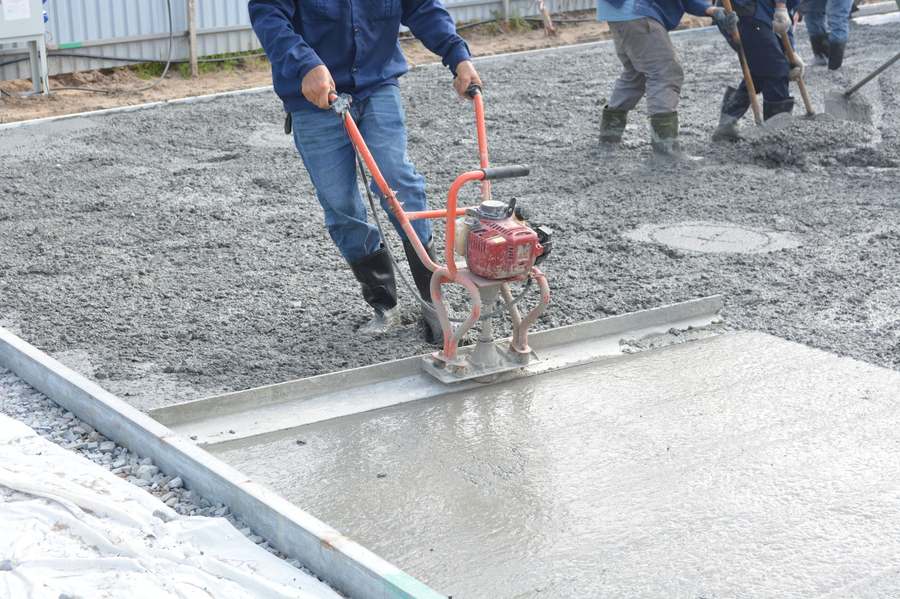 Broom Finish Concrete surface detail