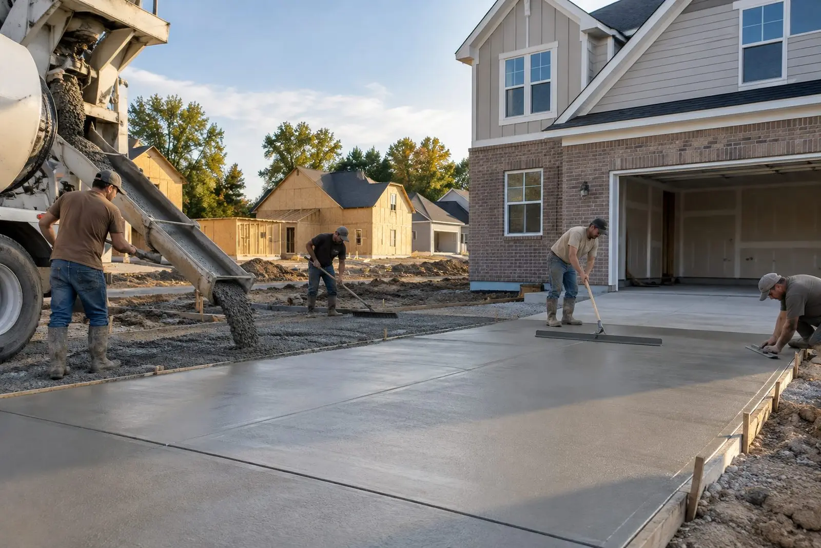 Adding a Concrete Patio to a New-Build Home in Whitestown, IN